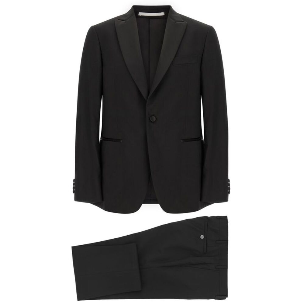Pal Zileri Black Wool Two-Piece Men's Suit